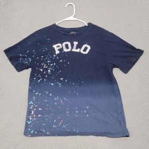Polo Ralph Lauren Shirt Boys XL (18-20) Paint Splatter‎ Ombre Fade Cotton Tee